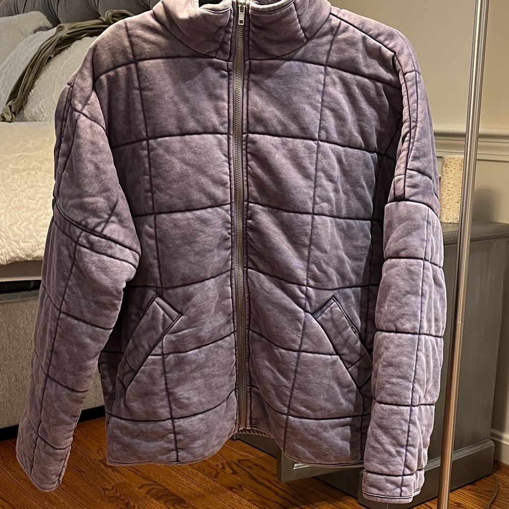 Forever 21 Lavender Quilted Zip-Up Jacket